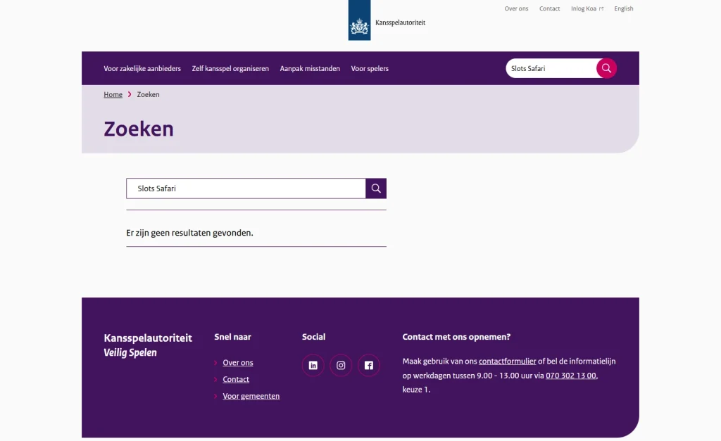 KSA Kansspelwijzer met registerinformatie voor vergunningcontrole