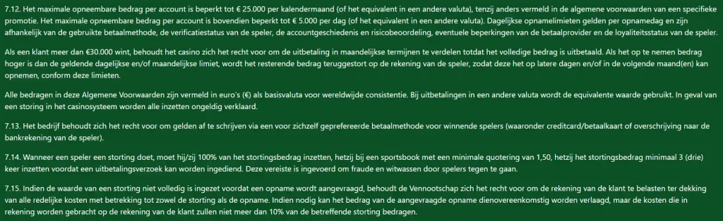 Slots Safari voorwaarden met opnamegrenzen en uitbetalingsregels